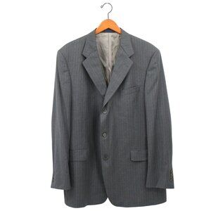 Daniel Cremieux Loro Piano Striped Gray Blazer Suit Jacket 46L